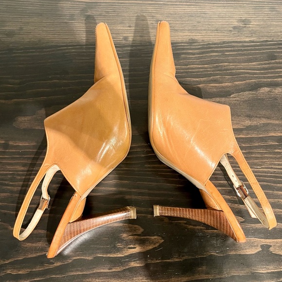 Aldo sz 8 Leather Sling Back Heels - Picture 6 of 12